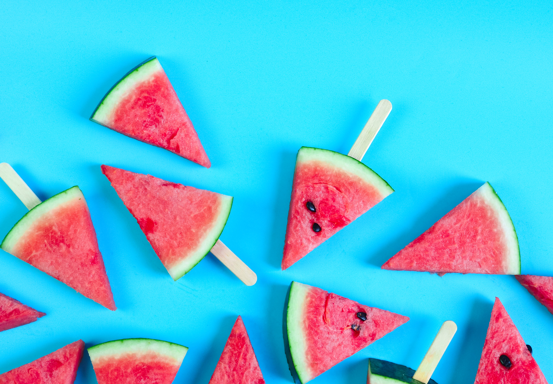 Summer fruit, watermelon with pattern background